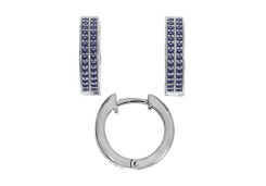 Серебряные cерьги с сапфиром