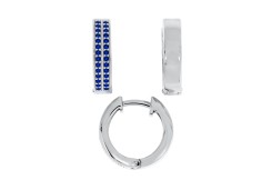 Серебряные cерьги с сапфиром