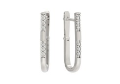 Серебряные cерьги с фианитом