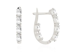 Серебряные cерьги с фианитом