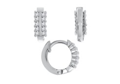 Серебряные cерьги с фианитом