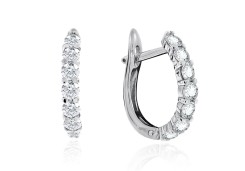 Серебряные cерьги с фианитом