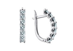 Серебряные cерьги с фианитом