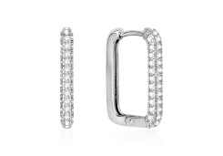 Серебряные cерьги с фианитом