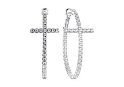 Серебряные cерьги с фианитом
