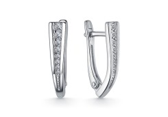 Серебряные cерьги с фианитом