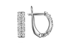 Серебряные cерьги с фианитом