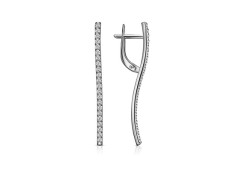 Серебряные cерьги с фианитом