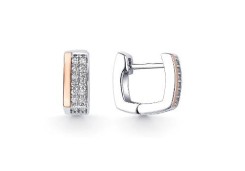 Серебряные cерьги с фианитом