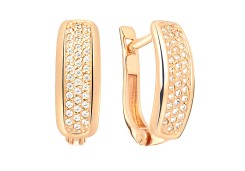 Серебряные cерьги с фианитом