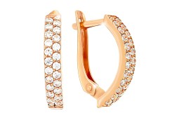 Серебряные cерьги с фианитом