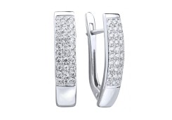 Серебряные cерьги с фианитом