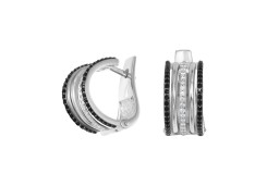 Серебряные cерьги с фианитом