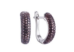 Серебряные cерьги с фианитом