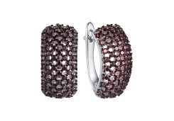 Серебряные cерьги с фианитом