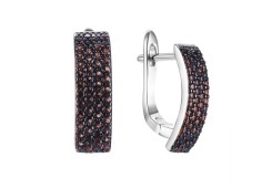 Серебряные cерьги с фианитом