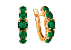 Серебряные cерьги с фианитом