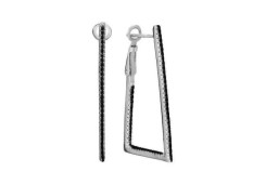 Серебряные cерьги с кристаллом