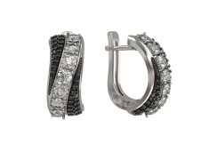 Серебряные cерьги со шпинелью