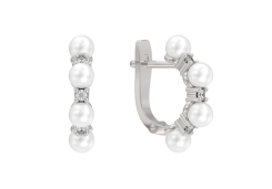 Серебряные cерьги с жемчугом