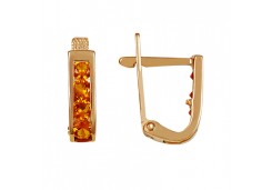 Золотые cерьги с фианитом