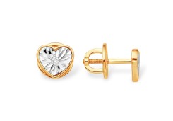 Золотые cерьги пусеты (гвоздики) с бриллиантом