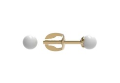 Золотые cерьги пусеты (гвоздики) с жемчугом