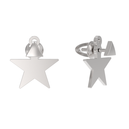 Серебряные cерьги пусеты (гвоздики)