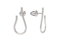 Серебряные cерьги пусеты (гвоздики)