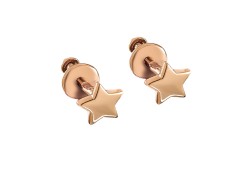 Серебряные cерьги пусеты (гвоздики) с позолотой