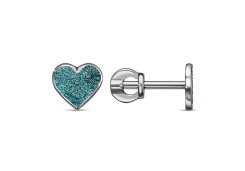 Серебряные cерьги пусеты (гвоздики) с эмалью