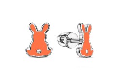 Серебряные cерьги пусеты (гвоздики) с эмалью