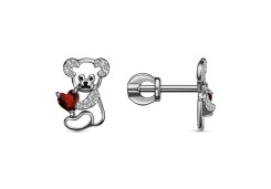 Серебряные cерьги пусеты (гвоздики) с эмалью