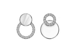 Серебряные cерьги пусеты (гвоздики) с эмалью