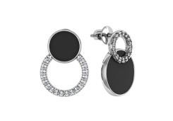 Серебряные cерьги пусеты (гвоздики) с эмалью