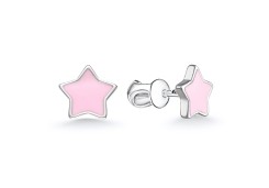 Серебряные cерьги пусеты (гвоздики) с эмалью