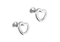 Серебряные cерьги пусеты (гвоздики) с фианитом