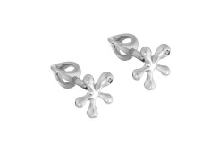 Серебряные cерьги пусеты (гвоздики) с фианитом