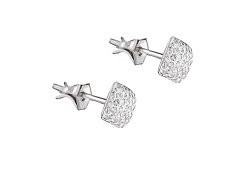 Серебряные cерьги пусеты (гвоздики) с фианитом