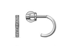 Серебряные cерьги пусеты (гвоздики) с фианитом