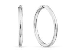 Серьги конго из белого золота