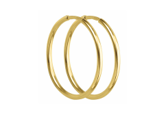 Серьги конго из желтого золота