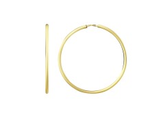 Серьги конго из желтого золота