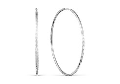 Серьги конго из белого золота