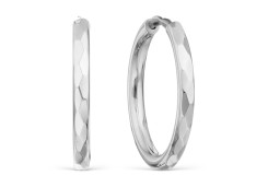 Серьги конго из белого золота