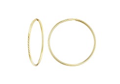 Серьги конго из желтого золота