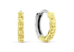 Серьги конго из желтого золота