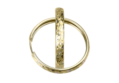 Серьги конго из желтого золота