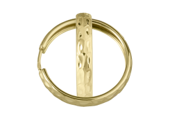 Серьги конго из желтого золота