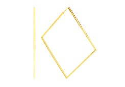 Серьги конго из желтого золота